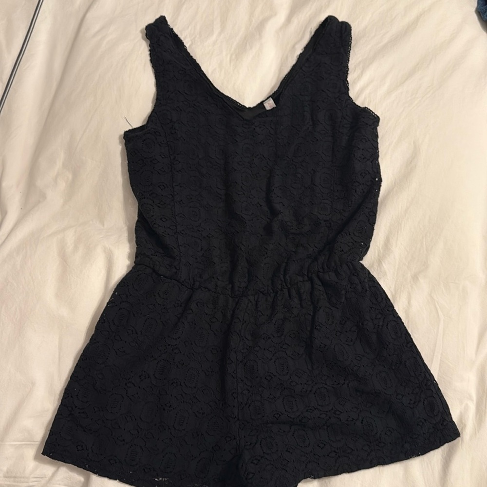 Small navy blue one piece short/tank
